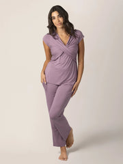 Kindred Bravely Davy Maternity & Nursing Pajama Set | Dusty Mauve