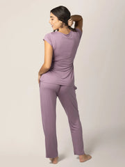 Kindred Bravely Davy Maternity & Nursing Pajama Set | Dusty Mauve